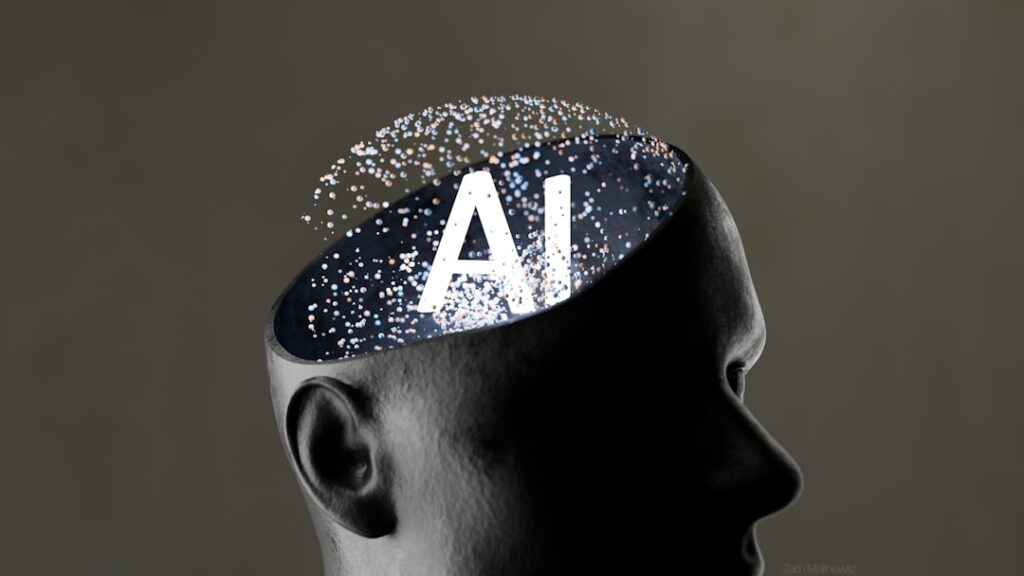 AI concept visualization showing artificial intelligence in human brain silhouette - Photo by Jorge Salinas on Unsplash